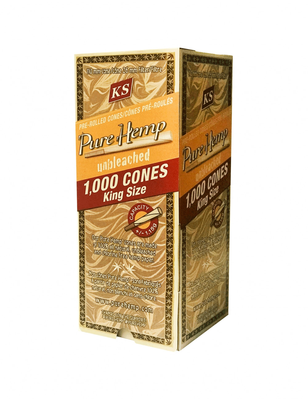PUREHEMP KS 1000 CONES UNBLEACHED