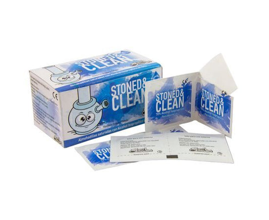 STONED & CLEAN BONG CLEANING WIPES (X100)