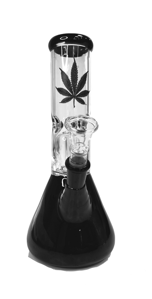 Black Glass Bong With Intercooler 20.5 Cm | 40mm Ø