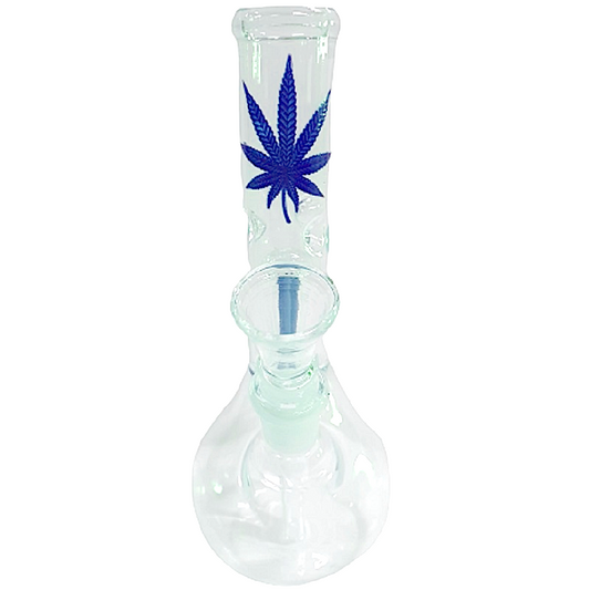 GLASS BONG WITH BLUE INTERCOOLER 19 CM | 30MM Ø
