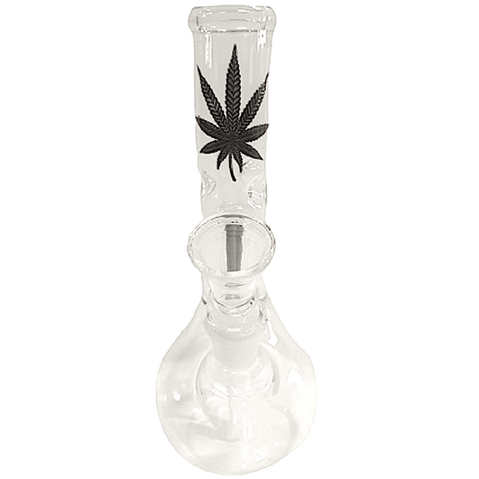 GLASS BONG WITH BLACK INTERCOOLER 19 CM | 30MM Ø
