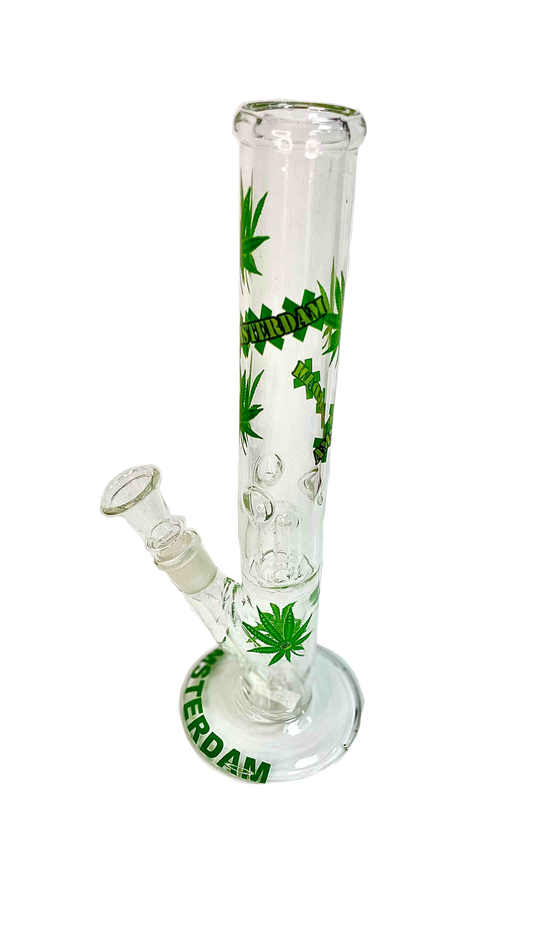 Glass Bong Amsterdam Leaves Intercooler 31cm | 40mm Ø
